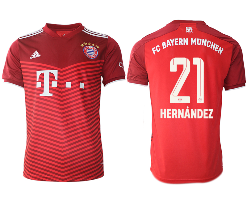 Cheap Men 2021-2022 Club Bayern Munich home aaa version red 21 Soccer Jersey